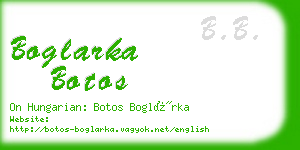 boglarka botos business card